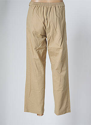 Pantalon droit tissage popeline taille normale beige CHARLIE JOE femme