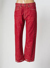 Jeans coupe droite taille normale taille normale rouge R13 femme
