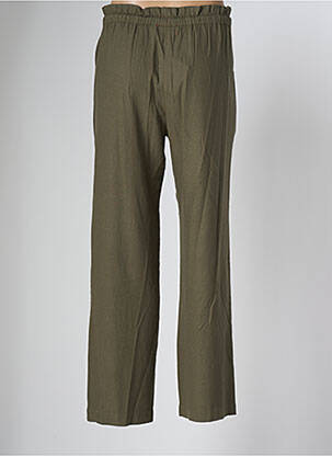 Pantalon droit tissage crêpe taille normale vert XIRENA femme