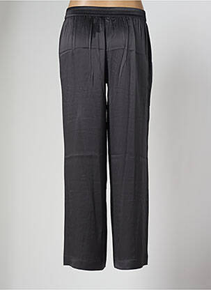Pantalon large fermeture zippée sous rabat boutonné taille normale gris 6397 femme