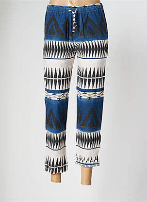 Pantalon 7/8 taille élastique taille normale bleu BSBEE femme