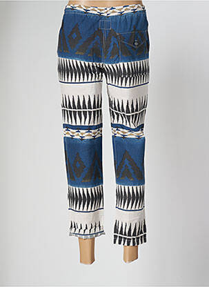 Pantalon 7/8 taille élastique taille normale bleu BSBEE femme