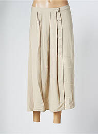 Jupe longue tissage crêpe beige BELLE PIÈCE femme