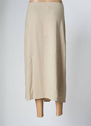 Jupe longue tissage crêpe beige BELLE PIÈCE femme