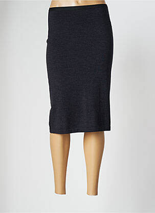 Jupe mi-longue stretch gris 6397 femme