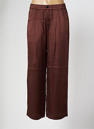 Pantalon large marron 6397 pour femme