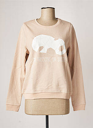 Sweat-shirt stretch manches longues beige FILLANDISES femme