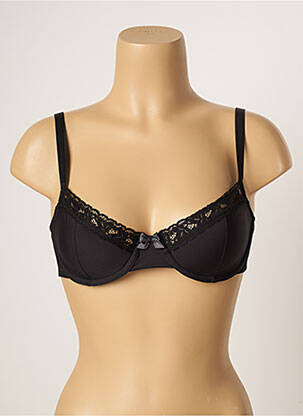 Soutien-gorge effet matière satinée haut soutien-gorge moulé noir FILLANDISES femme
