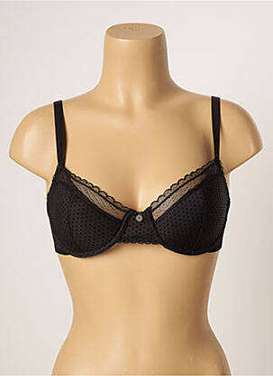 Soutien-gorge effet matière satinée haut soutien-gorge moulé noir FILLANDISES femme