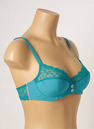 Soutien-gorge effet matière satinée haut soutien-gorge moulé bleu FILLANDISES femme