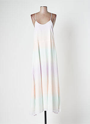 Robe longue coupe fluide fines bretelles rose MARGAUX LONNBERG femme