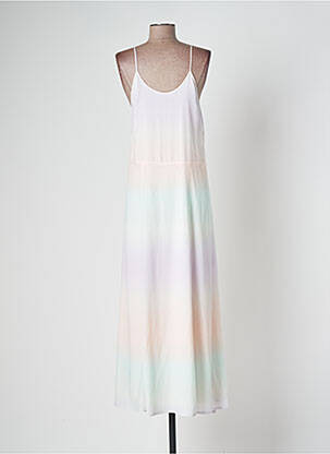 Robe longue coupe fluide fines bretelles rose MARGAUX LONNBERG femme