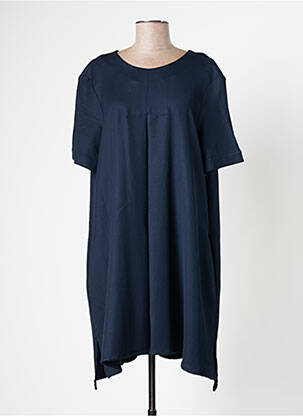 Robe mi-longue manches courtes manches courtes bleu MARGAUX LONNBERG femme
