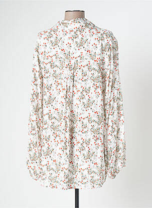 Chemisier imprimé fleurs manches longues blanc MARGAUX LONNBERG femme