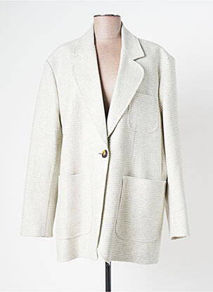Manteau court coupe droite sans capuche gris MARGAUX LONNBERG femme