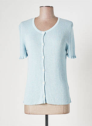 Gilet manches courtes coupe cintrée bleu A.P.C. femme