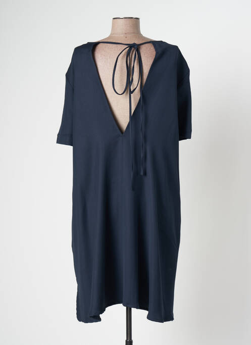 Robe mi-longue manches courtes manches courtes bleu MARGAUX LONNBERG femme