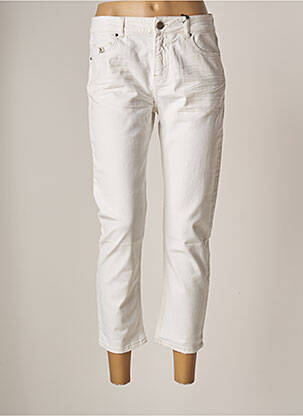 Jeans coupe slim broderie rivets taille normale blanc RED LEGEND femme