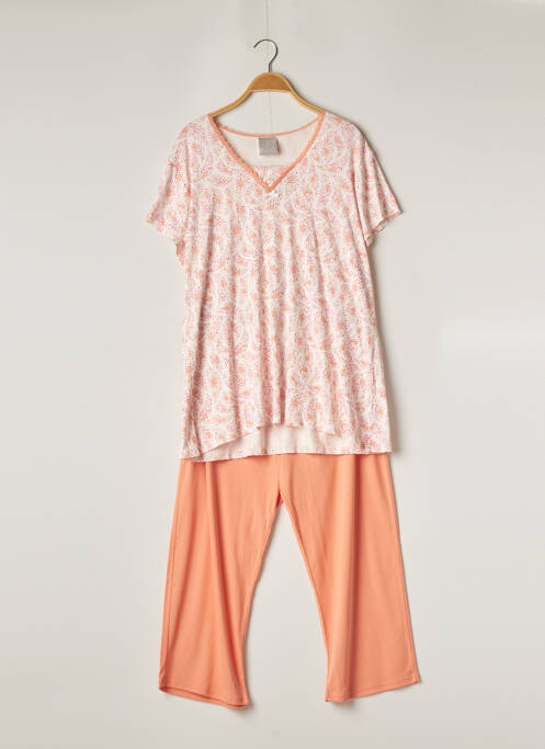 Pyjama orange LE CHAT pour femme