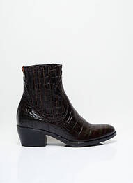 Bottines/boots tissage satiné talon de 4 à 6cm vert METAMORF'OSE femme