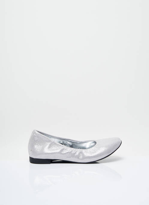 Ballerines tissage métallisé chiquet gris POM D'API fille