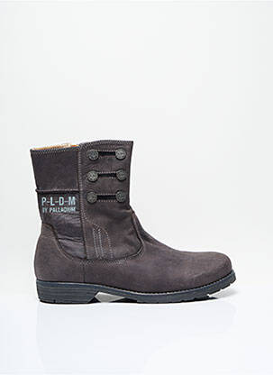 Bottines/boots tissage satiné talon plat jusqu'à 3cm gris PALLADIUM femme