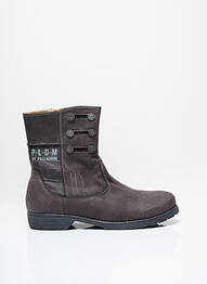 Bottines/boots tissage satiné talon plat jusqu'à 3cm gris PALLADIUM femme