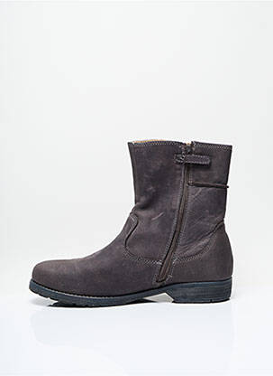 Bottines/boots tissage satiné talon plat jusqu'à 3cm gris PALLADIUM femme