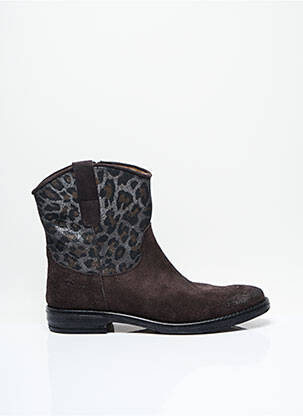 Bottines/boots talon bas talon plat jusqu'à 3cm marron NINETTE EN FLEUR femme