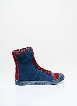 Bottines/boots semelle amovible talon compensé bleu PATAUGAS fille