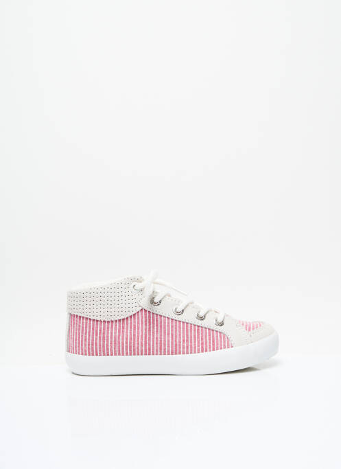 Baskets fermeture lacets talon compensé rouge FEIYUE fille