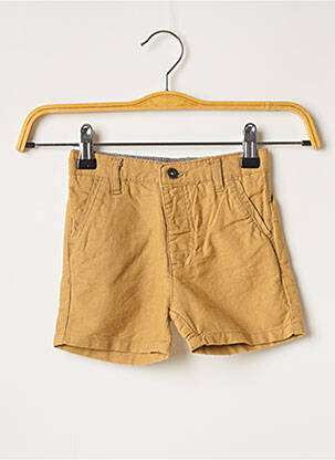 Short poches taille ajustable beige MINOTI garçon