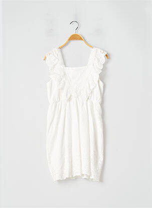Robe courte blanc LOEVIA pour fille