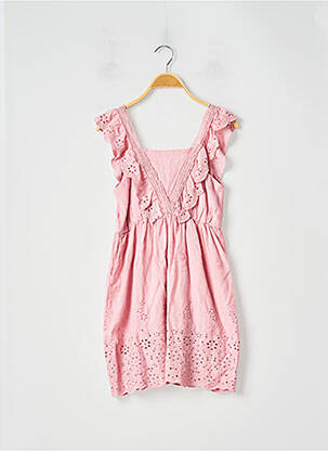 Robe courte rose LOEVIA pour fille