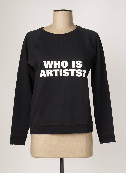 Sweat-shirt stretch manches longues noir ARTISTS femme