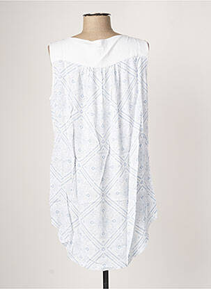 Tunique sans manche tissage crêpe bleu DEUX TWO femme