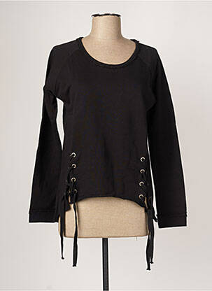 Sweat-shirt stretch manches longues noir PLEASE femme