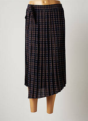 Jupe mi-longue taille normale bleu GRACE & MILA femme