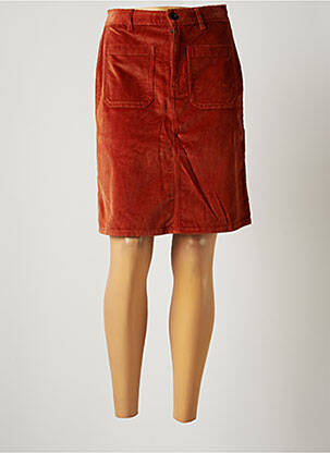 Jupe courte poches marron LEON & HARPER femme