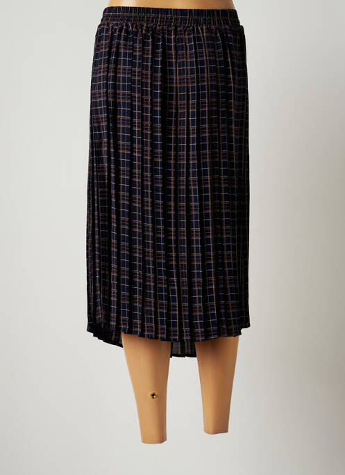 Jupe mi-longue bleu GRACE & MILA femme