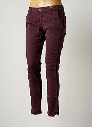 Pantalon 7/8 stretch taille normale violet PLEASE femme