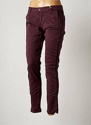 Pantalon 7/8 stretch taille normale violet PLEASE femme