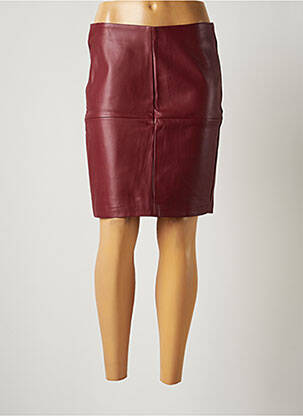 Jupe courte taille haute rouge ICHI femme