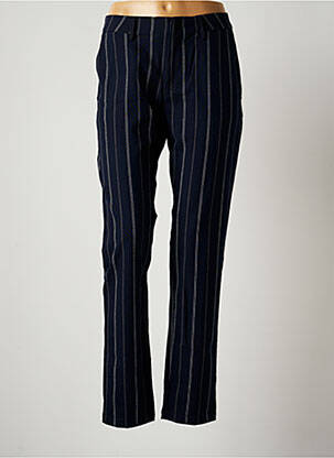 Pantalon droit stretch taille normale bleu REIKO femme
