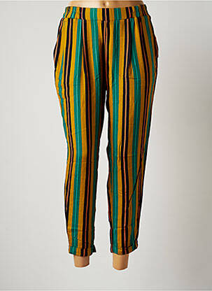Pantalon droit taille élastique taille normale jaune TEDDY SMITH femme