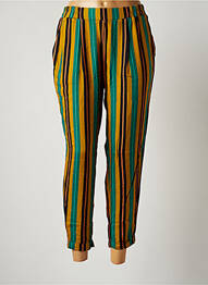Pantalon droit taille élastique taille normale jaune TEDDY SMITH femme