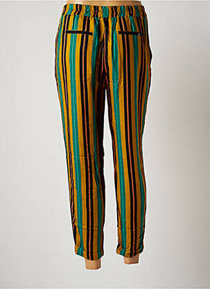 Pantalon droit taille élastique taille normale jaune TEDDY SMITH femme