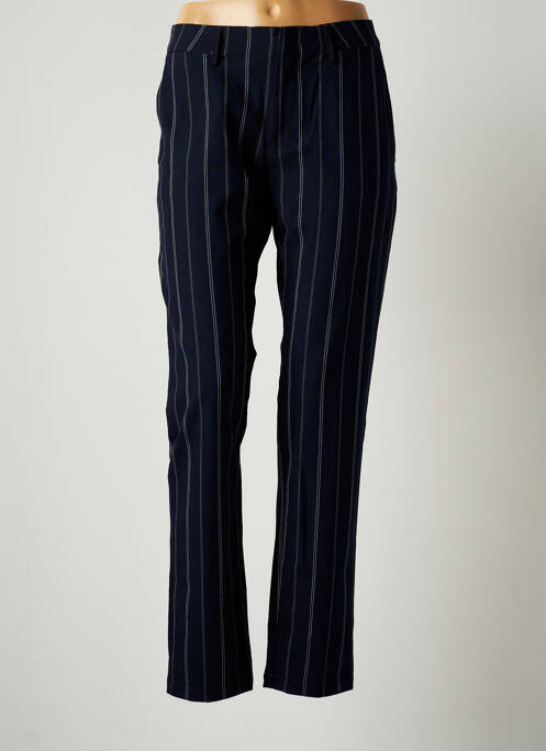 Pantalon droit stretch taille normale bleu REIKO femme
