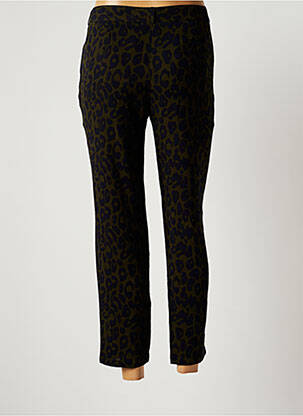 Pantalon 7/8 fermeture zippée sous rabat boutonné taille normale vert LA PETITE ETOILE femme