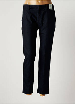 Pantalon 7/8 stretch taille normale bleu REIKO femme